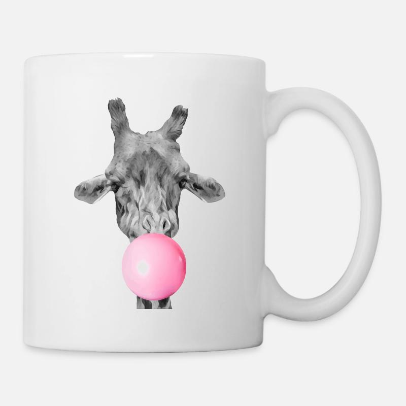 Giraffe bubblegum - Mug - white