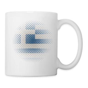 Grèce drapeau utilisé points de vue Athènes Crète - Mug blanc - blanc - Droite
