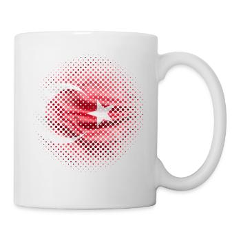 Turkey Flag Moon Star Country Ismir Side Home - Mug - white - Right