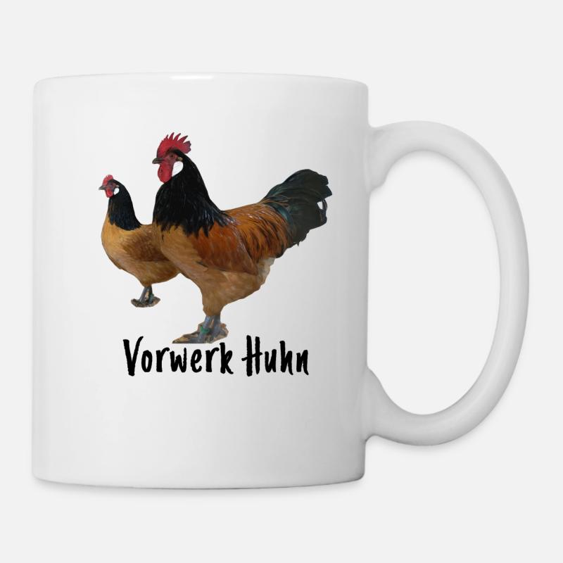 Vorwerk-Huhn - Tasse - Weiß