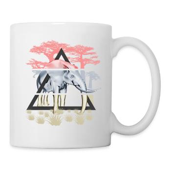 Savannah wise elephant - Mug - white - Right