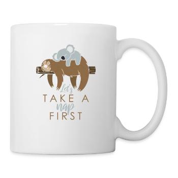 Paresseux koala dormir drôle sieste animaux - Mug blanc - blanc - Droite