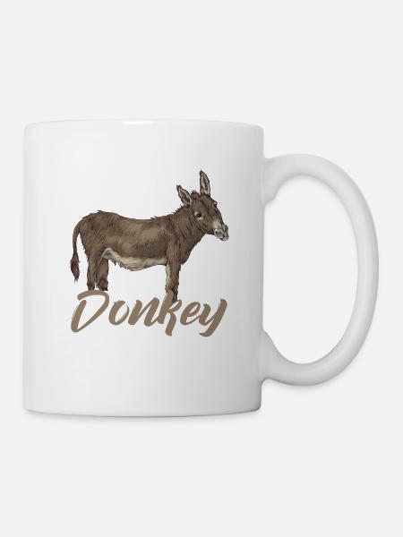 Donkey animal animal lover animal lover animal love idea - Mug - white