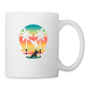 Surf surfeur surf sports nautiques plage été - Mug blanc - blanc - Droite