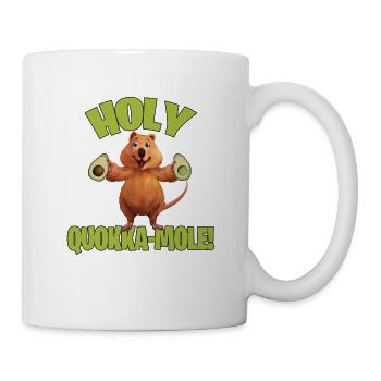 Quokka Lustig Australien Avocado Känguru Süß Comic - Tasse - Weiß - Rechts