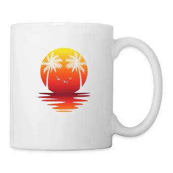 Été mer soleil plage vacances eau plage palmier - Mug blanc - blanc - Droite