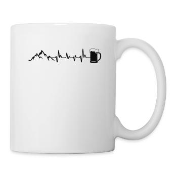 Conception de pouls de randonnée et de bière pour les randonneurs - Mug blanc - blanc - Droite