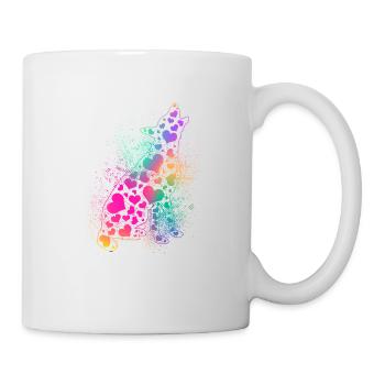 Dogs love dog lovers cool heart dog best F - Mug - white - Right