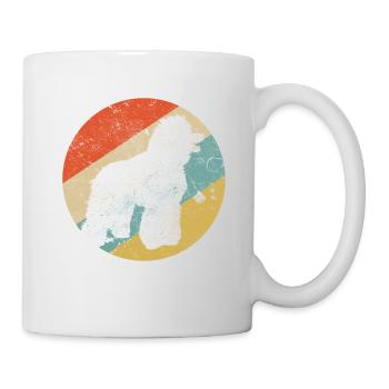 Chien Amant Caniche Amour Rétro Vintage Amour Chien - Mug blanc - blanc - Droite