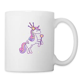 Unicorn princess crown star staff shoes pink - Mug - white - Right