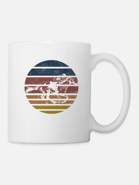 Reiten Pferdesport Retro Reiter Vintage - Tasse - Weiß