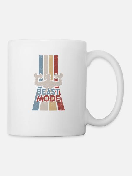 Workout Retro Fitness Training Gym Vintage - Mug - white