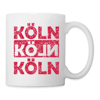 Köln Colonia Kölle Dom Geschenk - Tasse - Weiß - Rechts