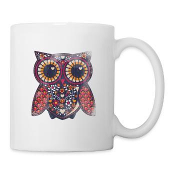 Owl in hearts - Owl with Heart - Mug - white - Right