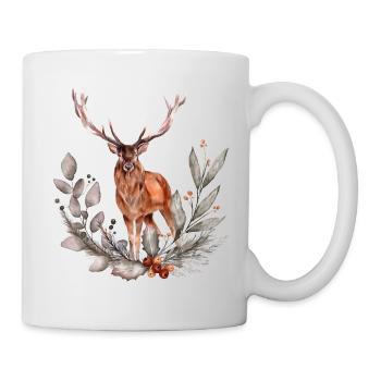 Cerf rouge bois bois chasseurs amoureux de la nature - Mug blanc - blanc - Droite