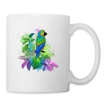 Papagei - Tasse - Weiß - Rechts