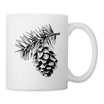 Cône - Mug blanc - blanc - Droite