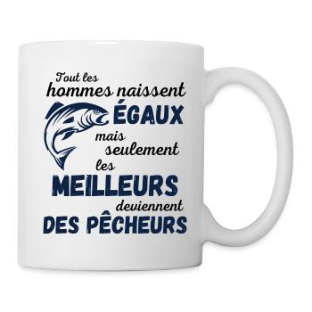T shirt pêche humour pêcheur cadeau - Mug blanc - blanc - Droite