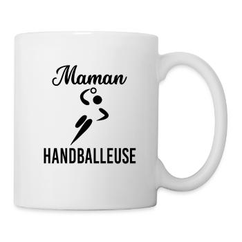 maman cadeau pour la fête des mère handballeuse - Mug blanc - blanc - Droite