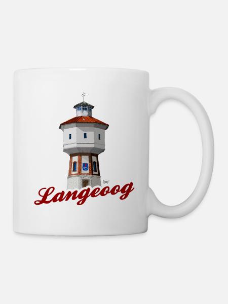 Bronko55 No.59 – Langeoog Wasserturm - Tasse - Weiß