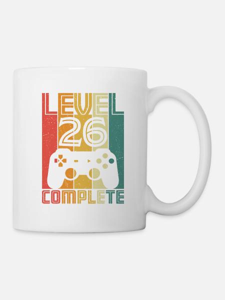 26° Compleanno Giocatore Livello 26 Completo 26 anni - Tazza - bianco