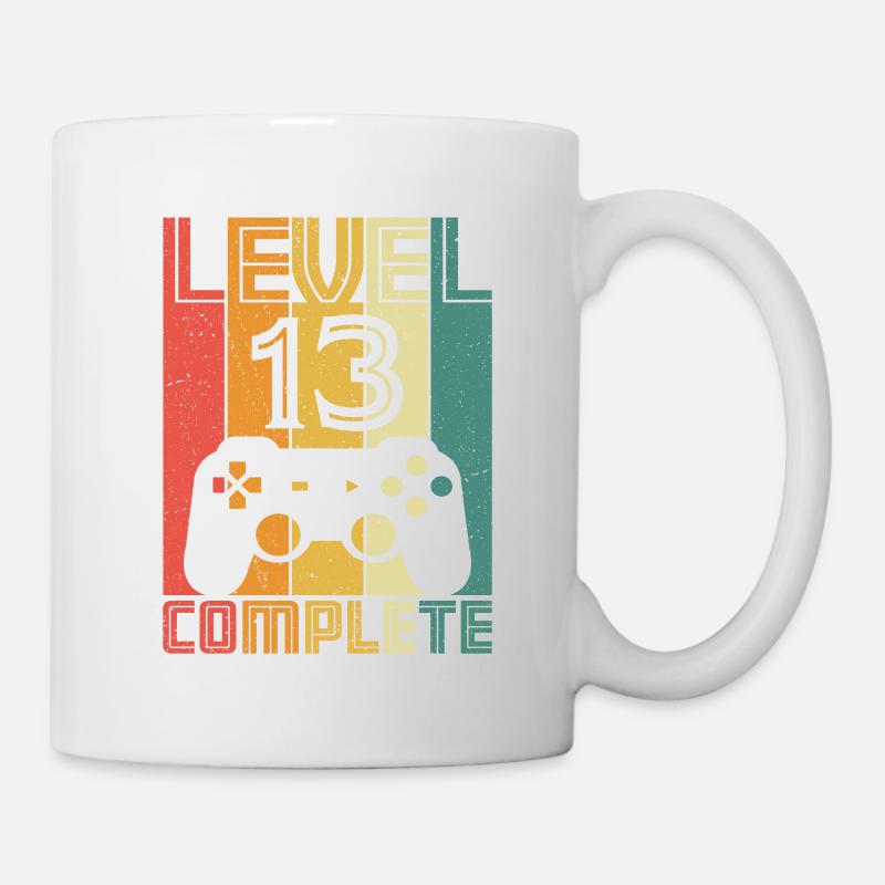 13. Geburtstag Gamer Level 13 Complete 13 Jahre - Tasse - Weiß