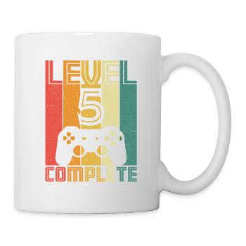 5ème anniversaire Gamer Niveau 5 Complet 5 ans - Mug blanc - blanc - Droite