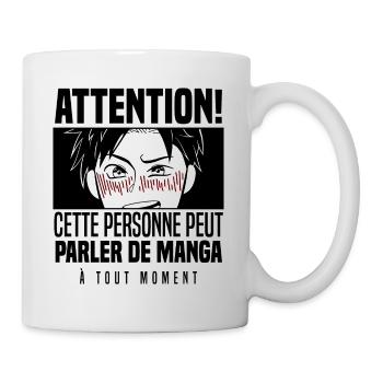 Accro au manga humour fan animé humour - Mug blanc - blanc - Droite