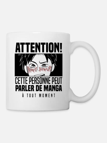 Accro au manga humour fan animé humour - Mug blanc - blanc