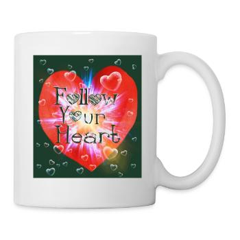 Folge deinem Herzen - Tasse - Weiß - Rechts