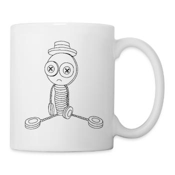 Mr Button sitzt - Tasse - Weiß - Rechts