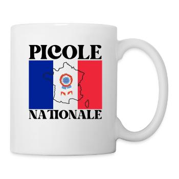 Picole Nationale France - Drapeau Carte et Ruban - Mug blanc - blanc - Droite