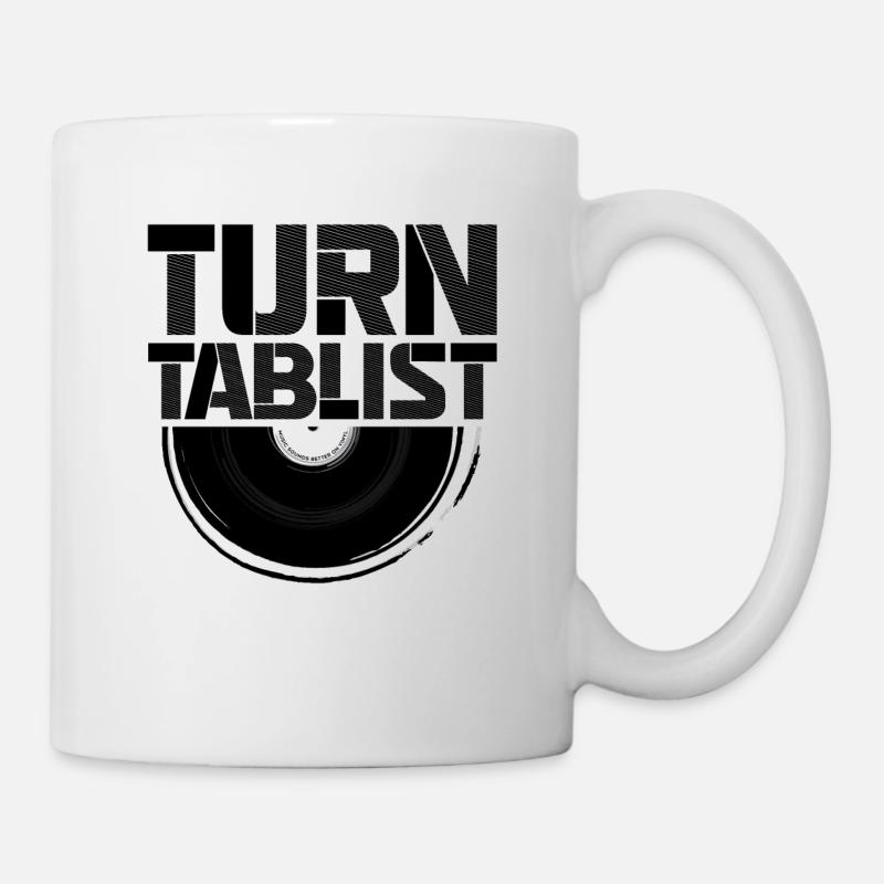 Turntablist Dj Mix Vinyl Scratch Music Noir - Mug blanc - blanc