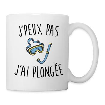 J'peux pas j'ai plongée - Mug blanc - blanc - Droite