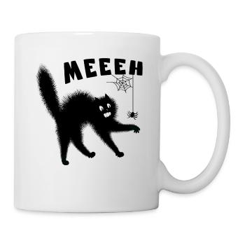 Meeh - Cat Frightened by a Spider - Humor - Mug - white - Right