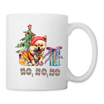 Weihnachtshund Shiba Inu - Tasse - Weiß - Rechts