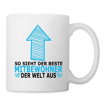 Mitbewohner für WG Abschiedsgeschenk Auszug - Tasse - Weiß - Rechts