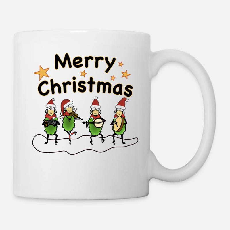 Joyeux groupe folklorique de Noël - Mug blanc - blanc