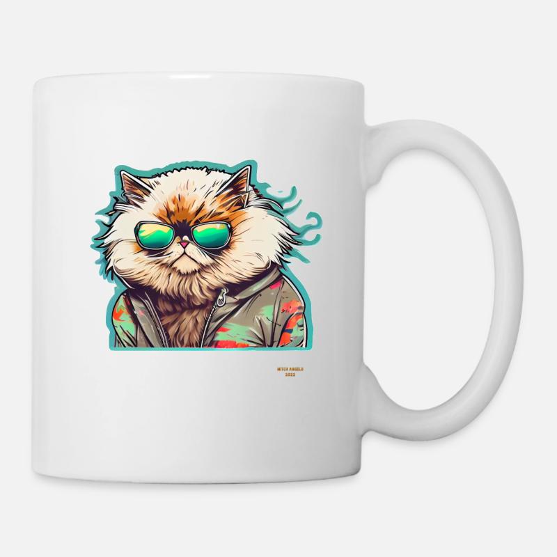Cool Compagnon - 16 - Chat Persan - Mug blanc - blanc