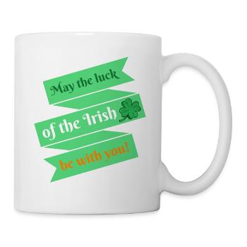 Bannière de la Saint-Patrick Green Happiness Clover - Mug blanc - blanc - Droite