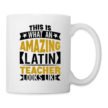 Professeur de latin Professeur de latin Professeur de latin - Mug blanc - blanc - Droite