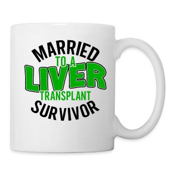Lebertransplantation Leber-OP Organspender - Tasse - Weiß - Rechts