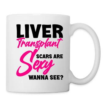 Lebertransplantation Leber-OP Organspender - Tasse - Weiß - Rechts