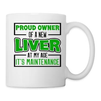 Conception de donneur d’organes transplantés hépatiques - Mug blanc - blanc - Droite
