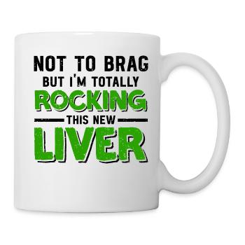 Conception de donneur d’organes transplantés hépatiques - Mug blanc - blanc - Droite