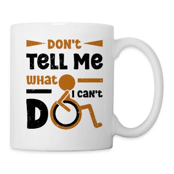 Wheelchair user Leg amputation - Mug - white - Right