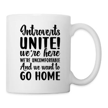 Introvertiert Schüchtern Antisozial - Tasse - Weiß - Rechts