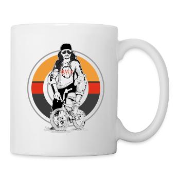 Selten radlos Radfahrerin Sportlerin Fahrrad BMX - Tasse - Weiß - Rechts