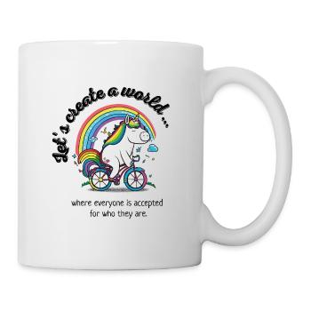 Créons un monde ... Où tout le monde est accepté - Mug blanc - blanc - Droite
