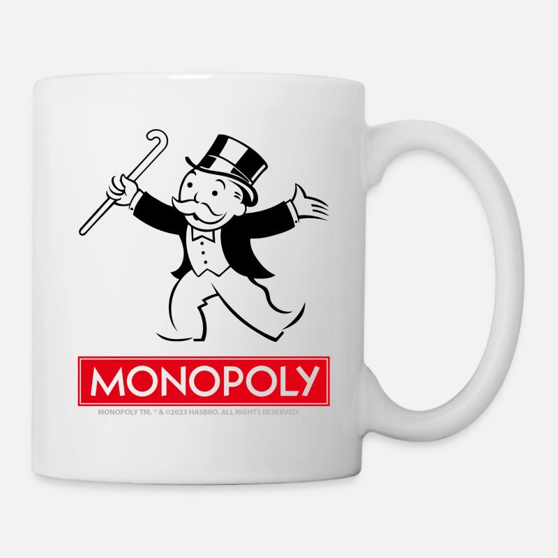 Monopoly Logo Classique Avec Mr. Monopoly - Mug blanc - blanc